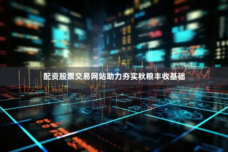 配资股票交易网站助力夯实秋粮丰收基础